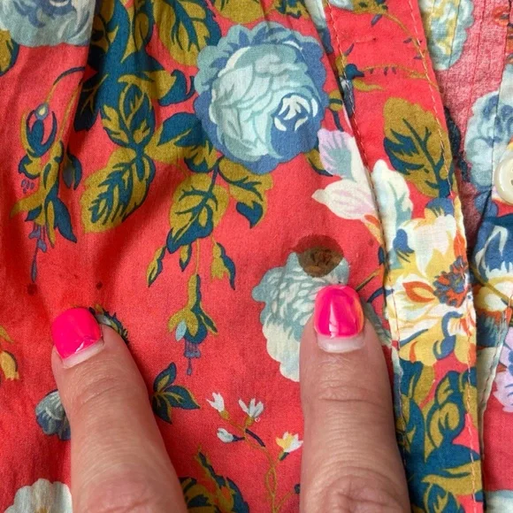 J. Crew Coral Floral Blouse - Picture 10 of 11